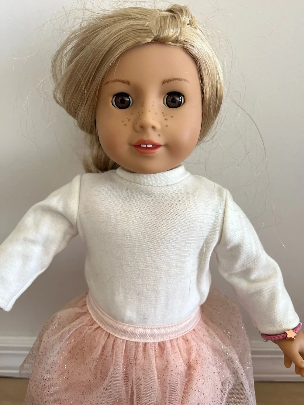 American Girl Doll Pink Chair & Red Suitcase Set